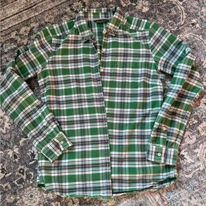 Eddie Bauer Green Plaid Shirt